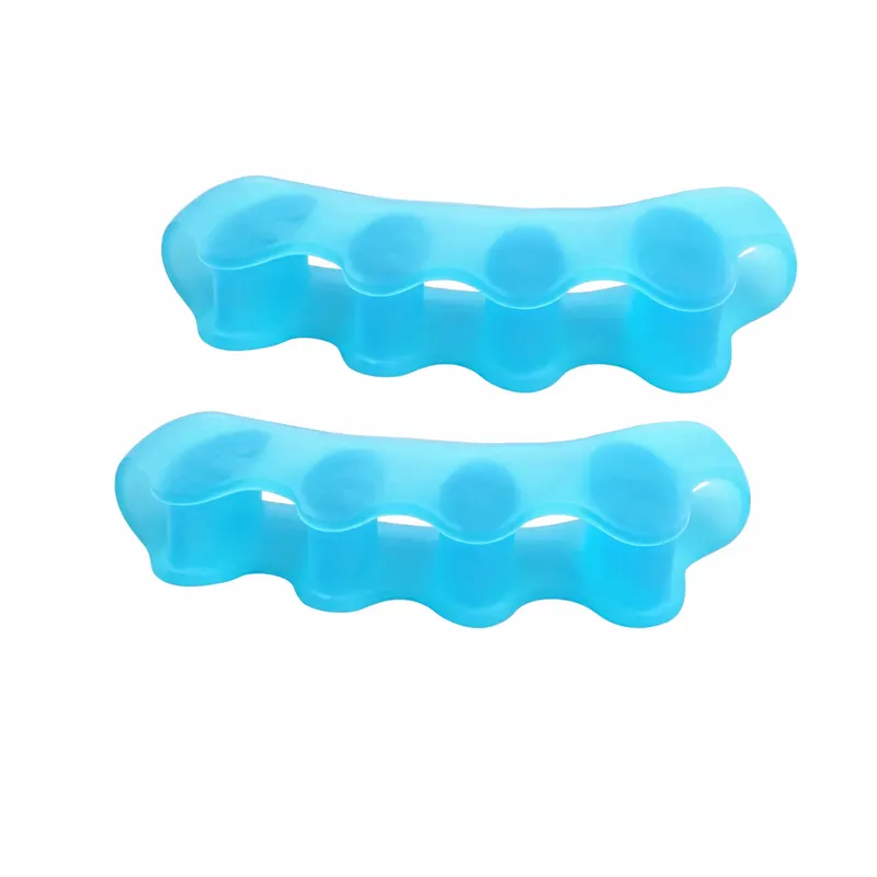 ToeRoom blue gel five-toe spacers studio product shot